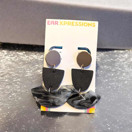 Black Modern Earrings